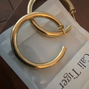 18 karat plate Gold hoops